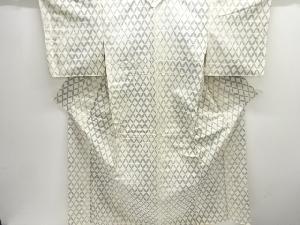 アンティーク　七宝模様織り出し手織り紬着物